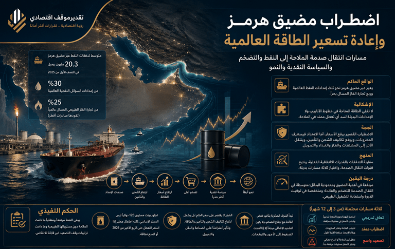 نسبة حركة الناقلات إلى متوسط ما قبل الأزمة، مع فصل السفن الداخلة عن الخارجة.